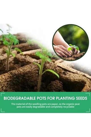 Neevoyu 100 Adet 8cm Biyodegradable Fidan Suketi + 100 Bitki Etiketi + Fidan Çekici - Organik Toprak Dostu Fidan Yetiştirme Seti