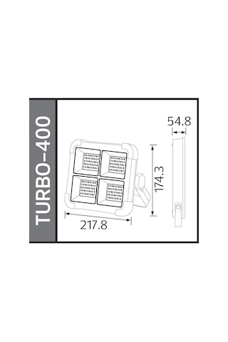 Turbo 400w Solar Led Projektör