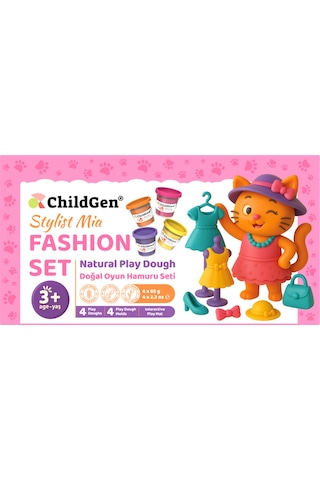 Doğal Oyun Hamuru Sevimli Patiler - Fashion Set Çok Renkli