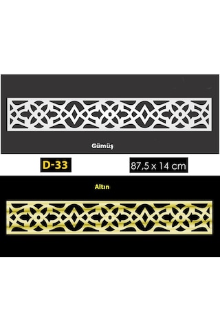 Eymenyapimarket Dekoratif Aynalı Pleksi Mobilya Dolap Süsü 87,5 X 14 Cm D-33