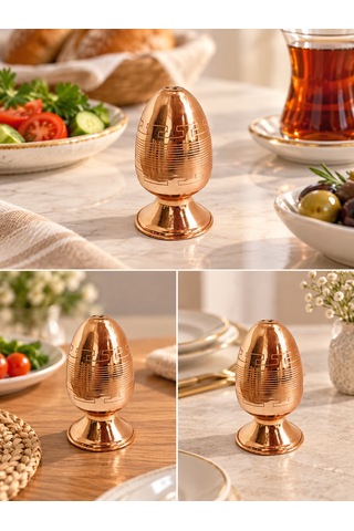 Aura Copper El İşlemeli Bakır Tuzluk Dekoratif Sofra Tuzluğu Ve Baharatlık Ac-tz-006