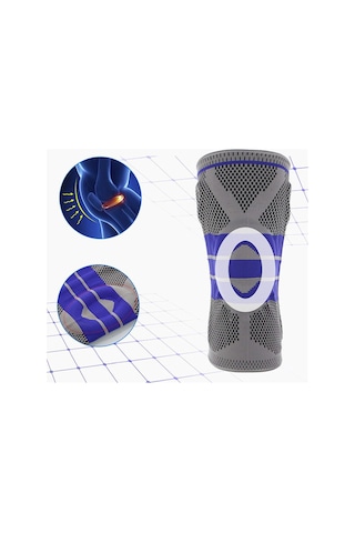 Dirsek Ve Diz Pedleri - Pc Basketbol Desteği Silikon Yastıklı Diz Pedleri Gri, M