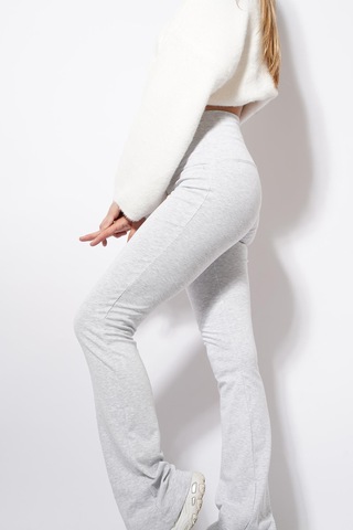 Ckm Moda Tari İspanyol Paça Ribana Pantolon Gri