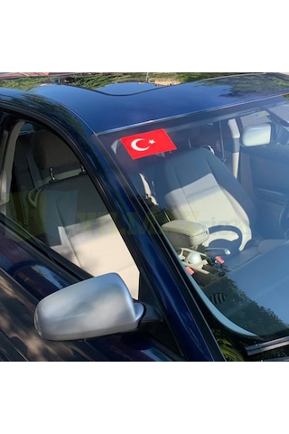 Türk Bayrağı Ön Cam Oto Sticker Araba Yapıştırma Etiket Çıkartma