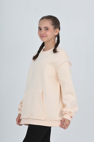 Toontoy Kız Çocuk Arka Eva Nakışlı Sweatshırt Koyu Yeşil
