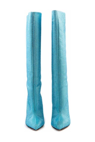 Mocassini Kadın Topuklu Çizme 66712 Turkuaz