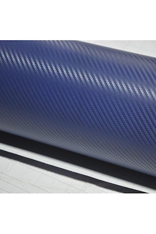152cmx1mt Mavi Karbon Folyo 3d Hava Kanallı Araç Kaplama Folyosu