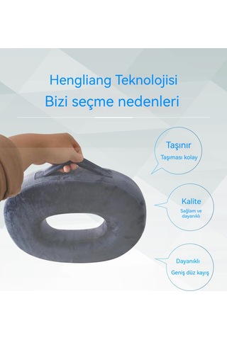 Jian Fan Yastık Taşı Yüksek Geri Tepme Bellek Pamuk İçiboş O-şekilli Sandalye Minderisi Pembe