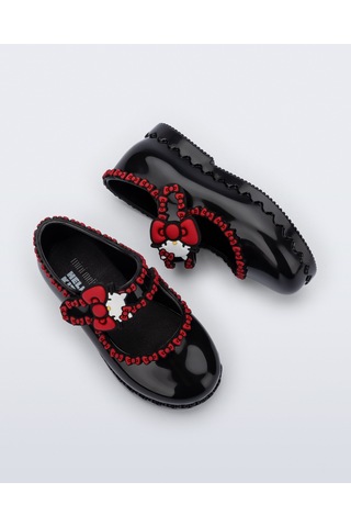 Mini Melissa Hip Ballerina + Hello Kitty And Friends Siyah Kız Çocuk Ayakkabı 37993