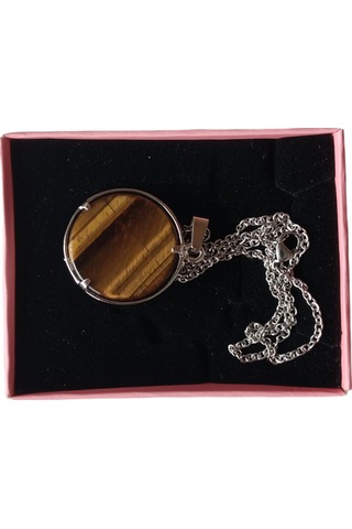 Kaplangözü Doğal Taşlı Hayat Ağacı Çelik Kolye - Kadın