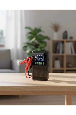 Şarjlı Araç Akü Takviyeli Hava Pompası Powerbank Özellikli 1