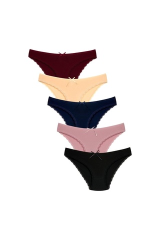 New Lilla 1101 Bikini Kadın T. Dantelli Külot Paketi (555344039) Çok Renkli