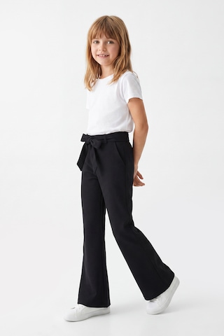 Joy Kids Kız Çocuk Bağlamalı Kumaş Pantolon 9-14yaş Siyah