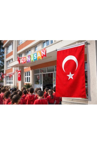 40x60 Cm Türk Bayrağı Alpaka Kumaş, Canlı Renk, Dış Mekana Dayanıklı Bayrak 1 Adet Tek Ebat
