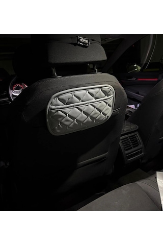 Volkswagen Tiguan Allspace Deri Organizer Cep Düzenleyici Gri