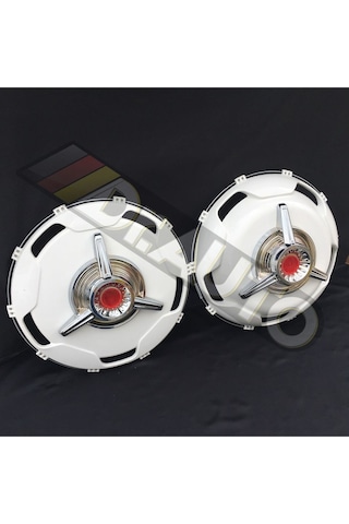 22.5 İnç Büyük Model Kırmızı Fırfırlı Jant Kapağı 4'lü Takım