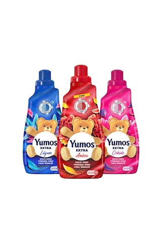 Yumoş Amber + Lilyum + Orkide Extra Canlı Renkler Çamaşır Deterjanı 3 x 1440 ML