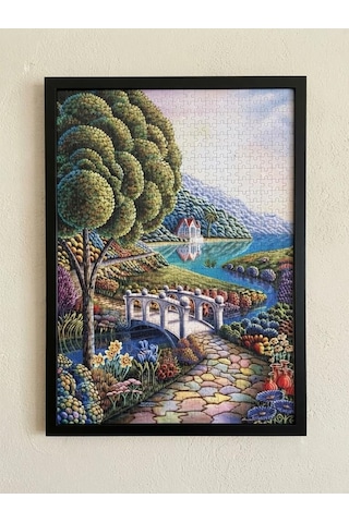 Renkli Yol Ve Hayvanlar Alemi İkili Set - 1000 + 500 Parça İkili Puzzle Seti