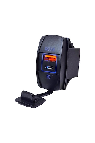 Ic-266c-4 Marin Tip İkili Usb 3.0 + Type-c Şarj Soketi