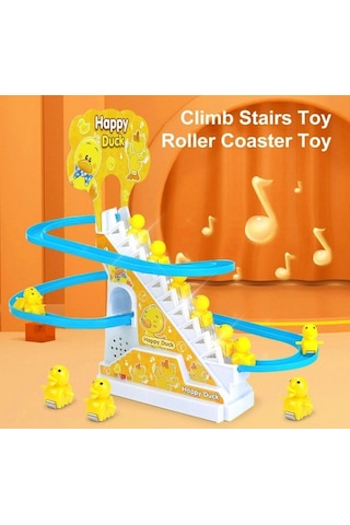 Babydoor Happy Duck 3 Ördekli Pilli Merdiven Sesli Eğitici Oyuncak