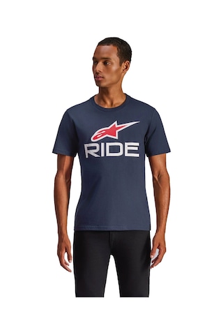 Alpinestars Rıde 4 Csf Tişört Mavi Beyaz Kırmızı