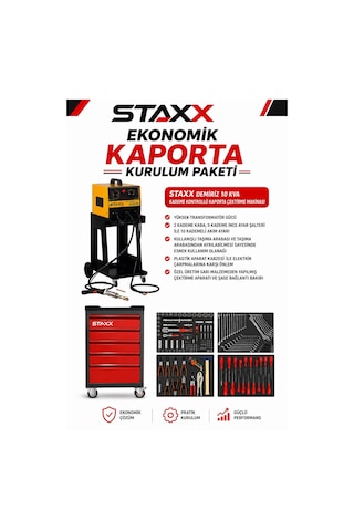 Staxx Kapse1012 Kaporta Servis Açılış Paketi Tam Donanımlı Oto Servis Seti Kaporta Kurulum Servisi