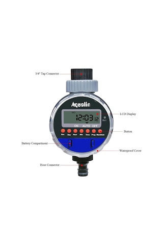 Lcd Ekran Sulama Zamanlayıcı Elektronik Ev Bahçe Küresel Vana 0