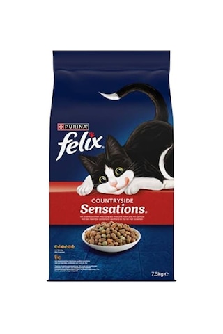 Purina Felix Sensations Sığır Etli ve Tavuklu Yetişkin Kedi Maması 7500 G
