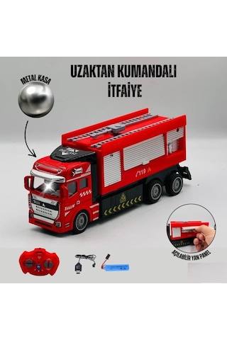 Pilli Kumandalı Oyuncak İtfaiye Kamyonu Kırmızı