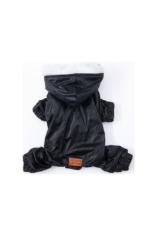 Siyah Kürklü Orta Büyük Tulum Yağmurluk Köpek Kıyafeti Köpek Yağmurluğu 18-40 Kg Arası Orta Büyük Irklar