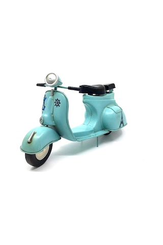 Jayland Vintage El Yapımı Metal İtalyan Vespa Mavi Scooter