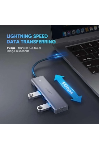 Ugreen 70336 Type C Usb 3.0 4 Port Usb Çoklayıcı Hub