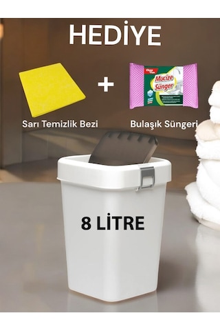 Technow Motek Cob-410b 8 Litre Çöp Kutusu Kovası + Temizlik Seti Antasit