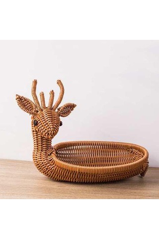 Suntek Magideal Dokuma Meyve Sepeti Sevimli Şekil Kasesi Geyik-yavrusu