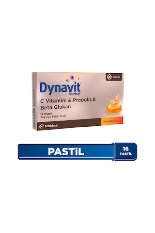 Dynavit Herbal Vitamin C Propolis Beta Glukan Pastil 16 Pastil