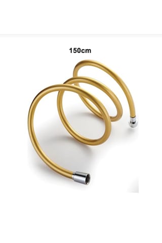 Kopmaz Kaliteli Pvc Duş Hortumu Tüm Duş Setleri İle Uyumlu 1,5 Metre Gold