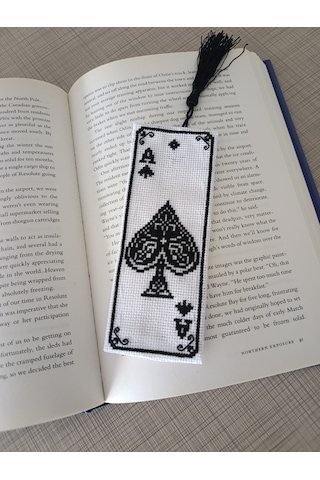 Maça As Kanaviçe Kitap Ayracı Maça As Kanaviçe Kitap Ayracı