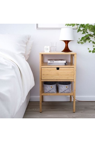 Ikea Nordkısa Komodin, Bambu, 40x40 Cm