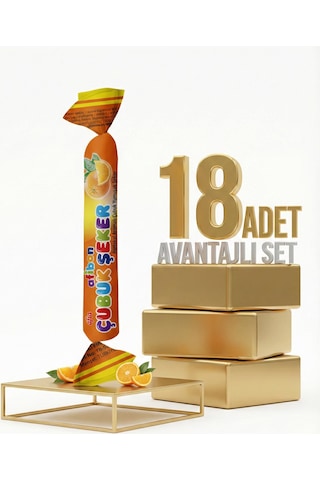 Afia Afibon Portakallı Çubuk Şeker 18x6,7 Gr