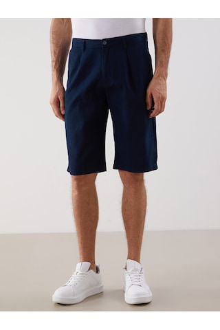 Lcwaıkıkı Classic Lacivert Rahat Kalıp Gabardin Erkek Bermuda Şort