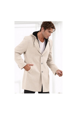 Plt9376 Dewberry Erkek Palto-desenli Bej Desenli Bej