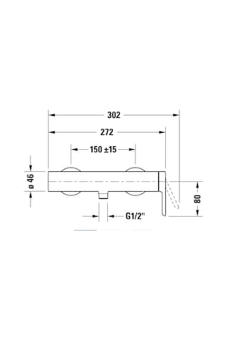 Duravit - C.1 Banyo Duş Bataryası - C14230000010- Krom