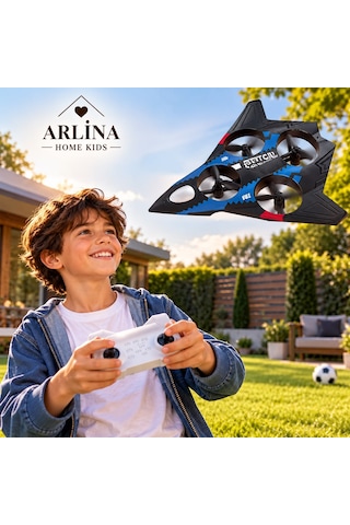 Mini Drone Savaş Uçağı Çocuk Drone 360 Uçuş, Tek Tuş Kalkış, Uzaktan Kumandalı