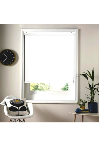 Beyaz Karartma Blackout Stor Perde Altı Düz