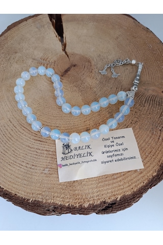 Balıkhediyelik Doğaltaş Opal Aytaşı Tespih 10 Mm-1022