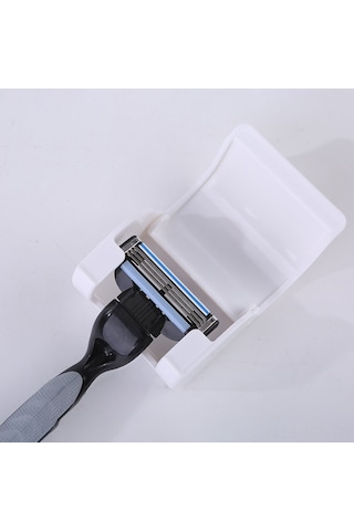 Kangvka Beyaz Plastik Döşeme Kanca, Kolay Kurulum, Tıraş Makinesi Koruma, Sıkı Ve Şık Tasarım, Tüm Tıraş Cihazları İçin Uygun, 1 Adet