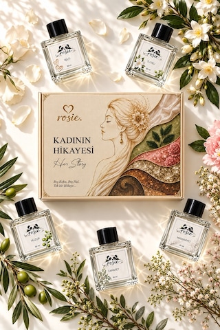 Rosie Kadının Hikâyesi 5 Li Çubuklu Oda Kokusu Hediye Seti 5 X 50 Ml Özel Tasarım Koleksiyon Fresh