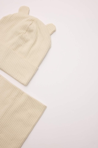 DeFacto Erkek Bebek 2'li Takım Fitilli Kaşkorse Bere Boyunluk C8548A524WNBG305 Bej