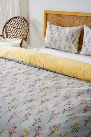 Begonvil Çift Kişilik Nevresim Takımı Pamuklu MAVI