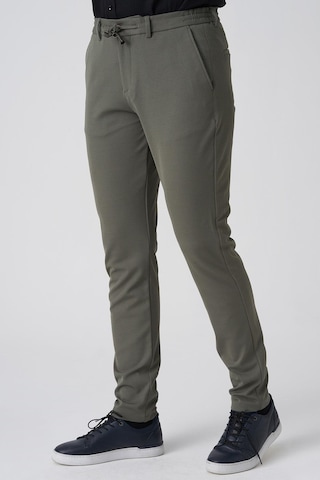 White Stone Barreiro P1036 Slim Fit Twis Bağcıklı Likralı Jogger Pantolon Haki Haki